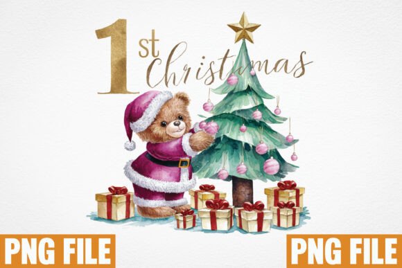 1st Christmas Santa PNG Design Review for Illustrations