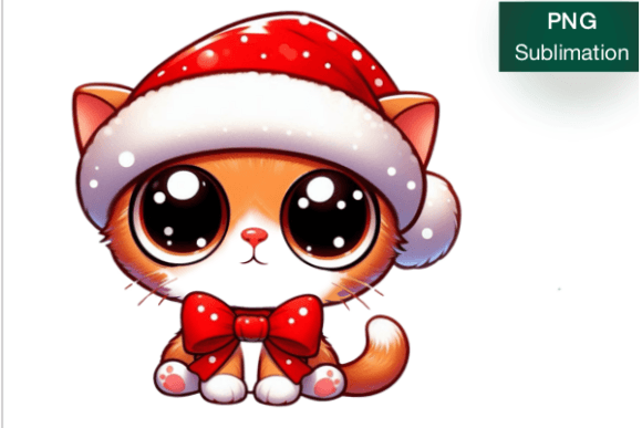 Cat Santa Sublimation Sticker Christmas Illustrations Review