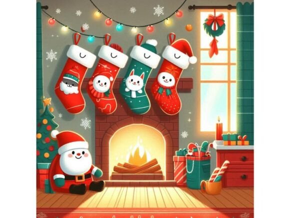 Cheerful Christmas Stockings Hanging on: A Brand Designer's Review of Illustrations