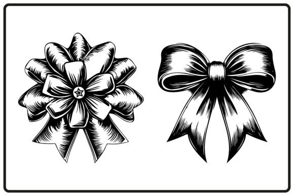 Christmas Bow Silhouette Vector Clipart Review