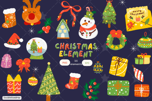 Christmas Elements Clipart PNG EPS: A Designer’s Review for Illustrations