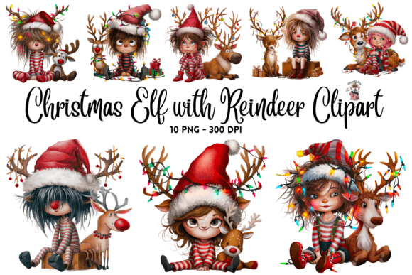 Christmas Elf Clipart PNG for Illustrations