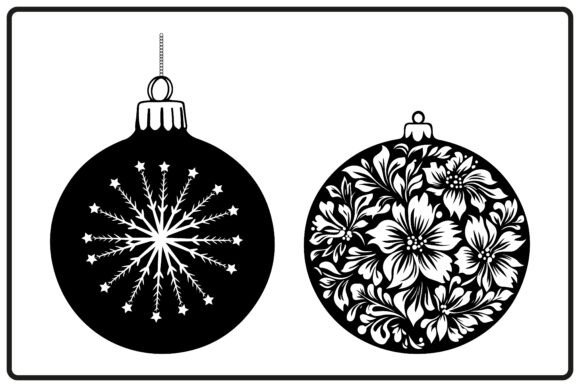 Christmas Ornament Round Balls Illustrations for Modern Blogs