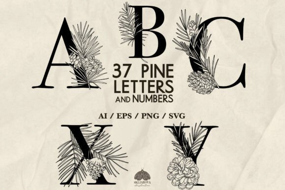 Christmas Pine Letters Numbers Svg Png: A Crafter’s Review of This Illustrations Asset
