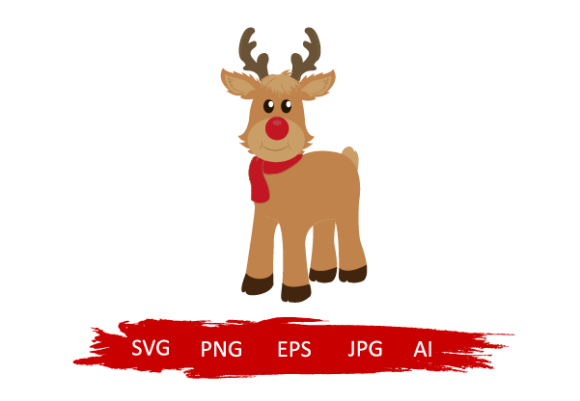 Christmas Reindeer: Seasonal Illustrations for Modern Publishing