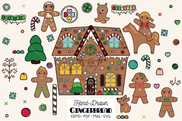 Gingerbread Men Color Christmas House Illustrations Review