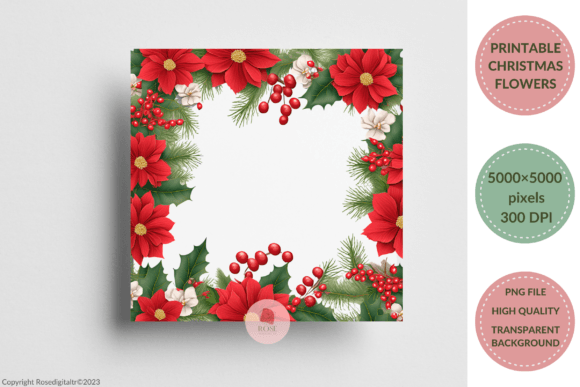 Printable Christmas Flowers Clipart 11-5: A Brand Designer’s Review