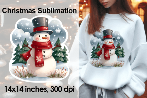 Snowman Christmas Sticker Sublimation: A Review of Festive Illustrations