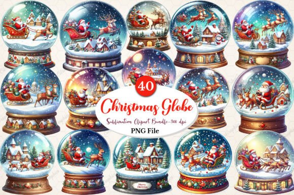 Watercolor Kawaii Christmas Globe PNG: A Review of Modern Illustrations